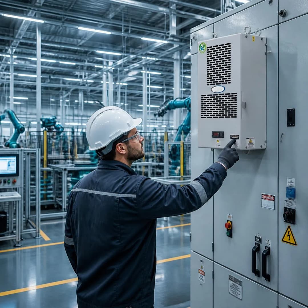 Adhunik Powertech Panel Air Conditioner for electrical panel and control panel cooling