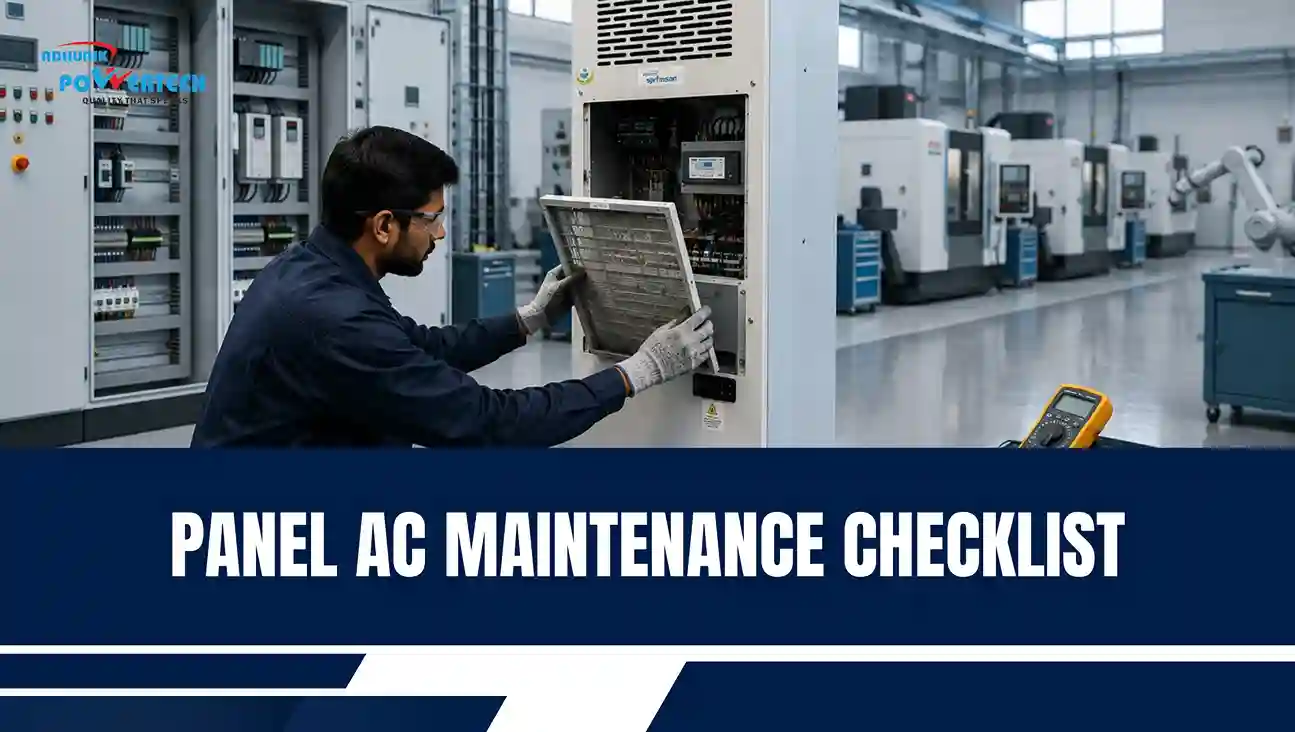 Professional technician performing maintenance on a high-quality cooling unit for electrical panels