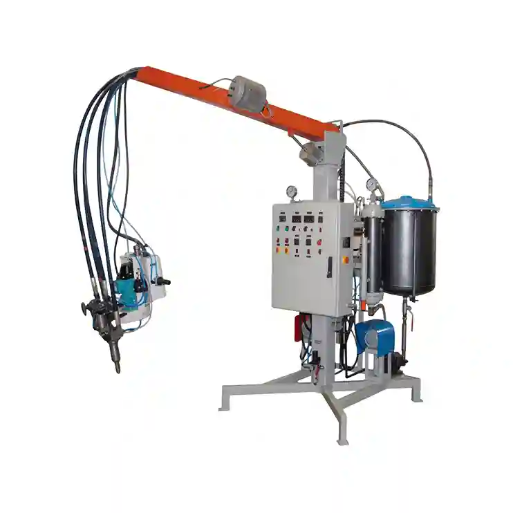 Industrial PU forming machine with control panel and hydraulic system for precision manufacturing operations